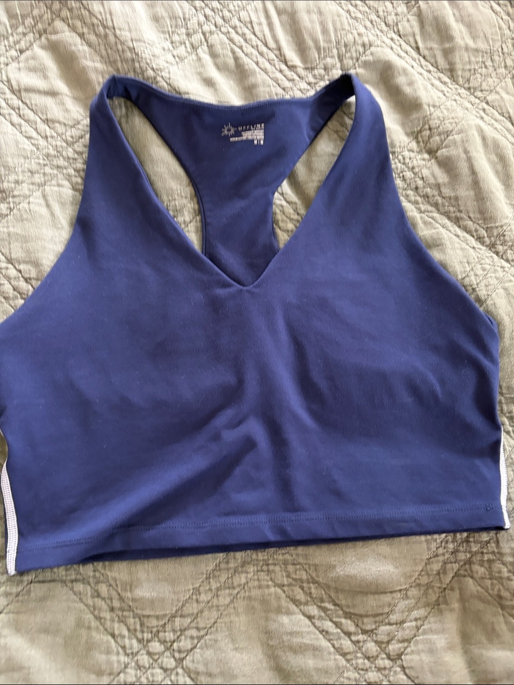 Offline by Aerie Women's Racerback Seamless Bralette - Navy
